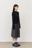 (W) Tes Pintuck Pleats Skirt