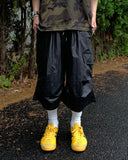 Glossy Parachute Coating Bermuda Pants