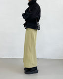 Slit slacks long skirt