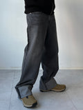 Roll-Up Grey Wide Denim
