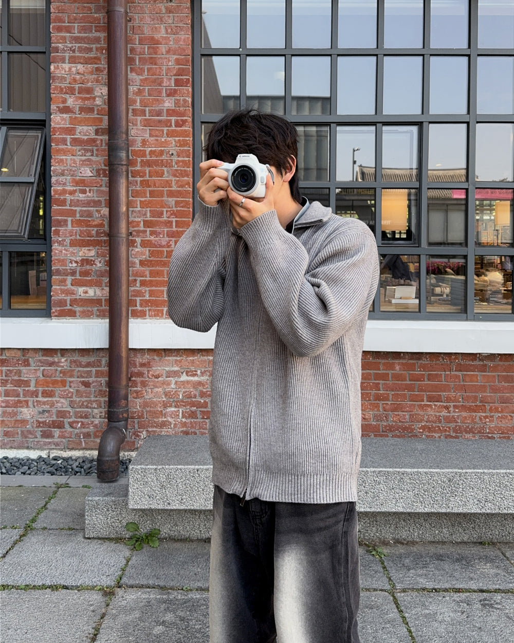 【SCENERITY】Lael Zip-Up Collar Cardigan SCENERITY】Lael Zip-Up Collar Cardigan (SCENERITY