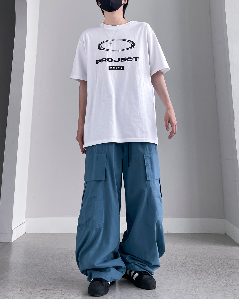 【YOURNUS】QYoung Rib Wide Cargo Pants 