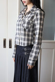Hazel Check Crop Shirt