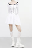Ellen cut color matching t-shirt