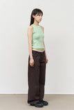 (W) Browny Lace Straight Pants