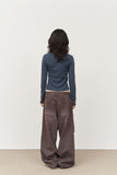 (W) Ripo Button Top