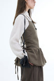 Blow Back Button Tank Top