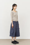 (W) Ash Striped Top