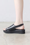 Benin Crinkle Platform Sandals