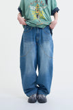 Darnel curved denim pants
