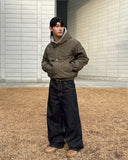 Ar pintuck denim pants