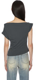 PRTN) Nana shirring T-shirt