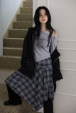 Check layered skirt