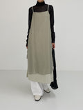 Shine bustier layered long one piece