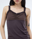 Lancy Dot Frill Tank Top