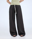 PRTN) Stripe Summer Banding Trousers