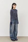 (W) Spell Striped Hooded Top