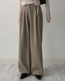 [wool30%/FW] Twill Wool High-Waist Slacks