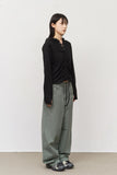 Cast Cotton Stitch Wide Pants