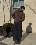 Diagonal Corduroy Hood Zip-up