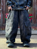 Diagonal Camo Balloon Cargo Pants