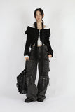 Fuse pocket black denim