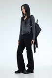 PRTN)High-rise slim flare jeans