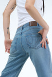 PRTN)Classic mid-rise straight jeans