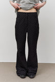 (W) Ant Dot Bootscut Pants