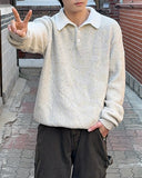 Popping collar knit