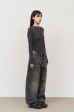 Clover Brushed Wide Denim