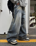 Mud wide denim pants