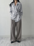 Quarter Two-Way Wrap Long Blouse