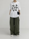Alphabet Lettering Overfit Short Sleeve T-Shirt