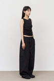 Cage Button Wide Pants
