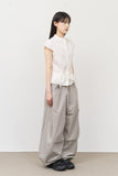 (W) Cake Pocket Slim Shirt