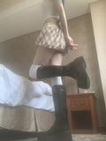 Chechena Beige Check Skirt