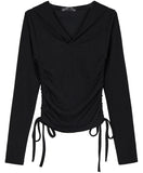 Evil Shirring Cropped Hoodie