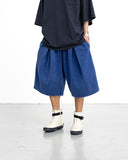 Cross Pleated Sweat Shorts