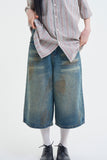 Rhadon dirty washed bermuda pants
