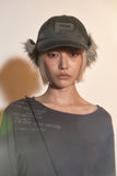 VINTAGE WASHED FUR TRAPPER BALL CAP