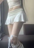 Pinia low-waist flare skirt