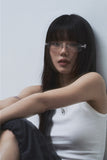 (W) CHEST METAL LOGO SLEEVELESS