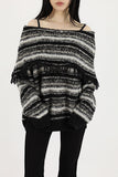 Oreo fringe off knit