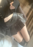 Overward leather skirt