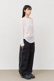 (W) Drape Hooded Top