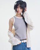 Verno waffle sleeveless top