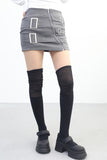 Rachel diagonal zipper skirt