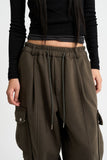 Double stitch cargo banding pants