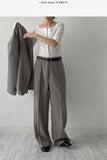 [FW/Setup Available] Conte Pintuck Wide Slacks
